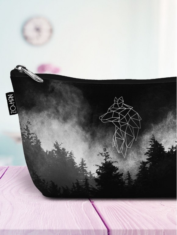 Silver Wolf Makeup Pouch