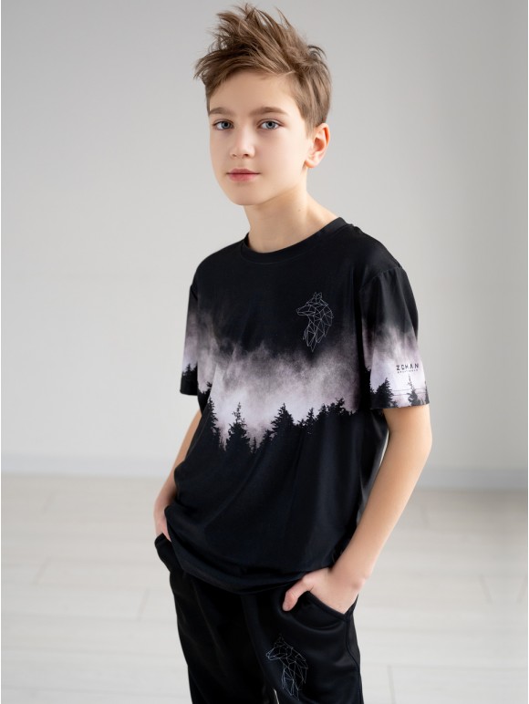 Kids Sports T-shirt - Silver Wolf
