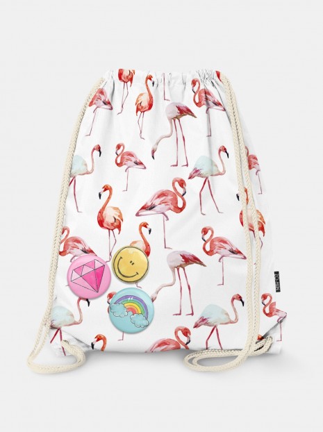 Practical bag with trendy print.
